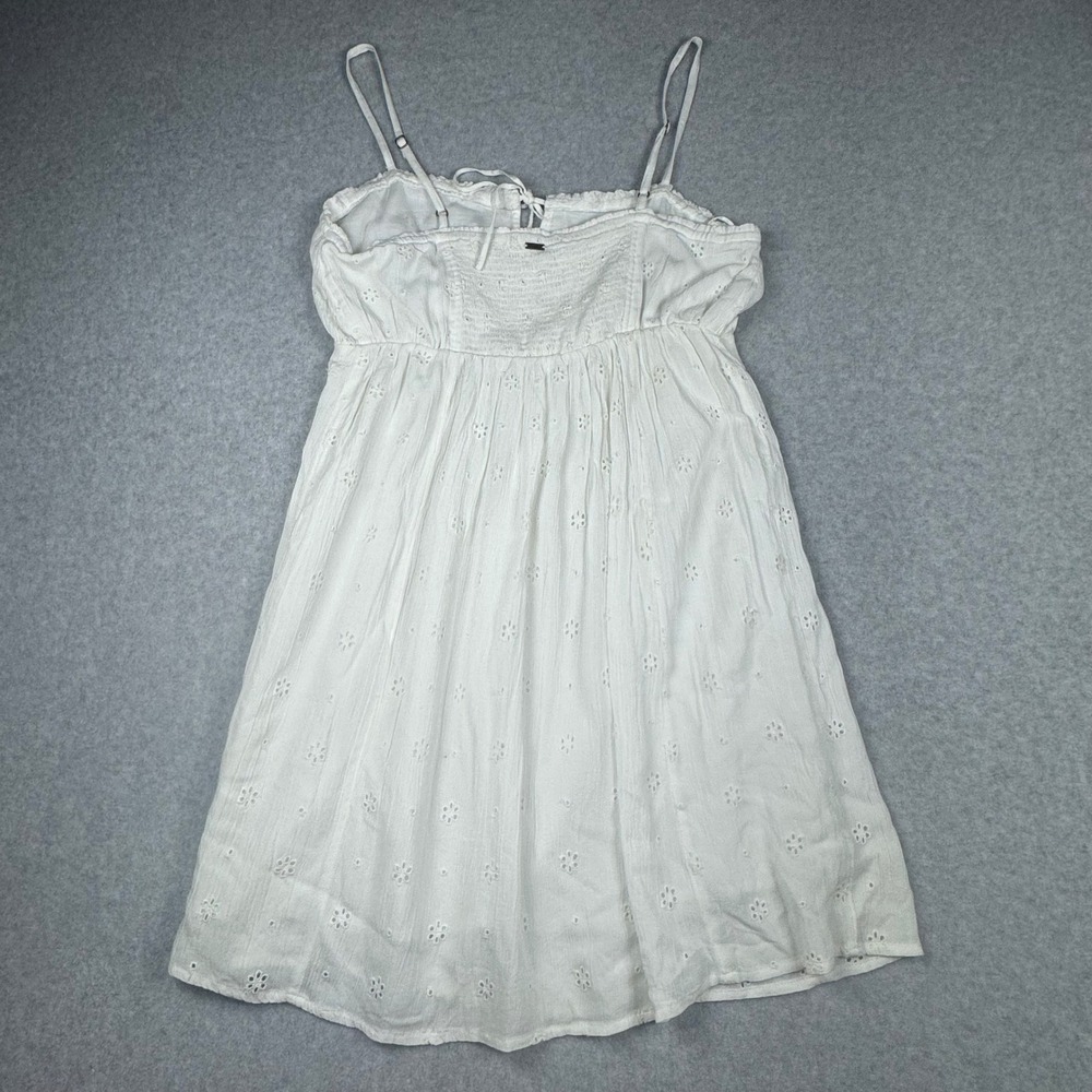 ONeill Womens White Eyelet Sun Dress Adjustable Straps Size S Small Boho Floral - Picture 5 of 7